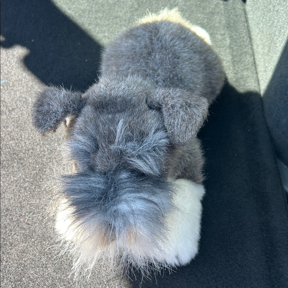 Gray and White Plush Pet Toy